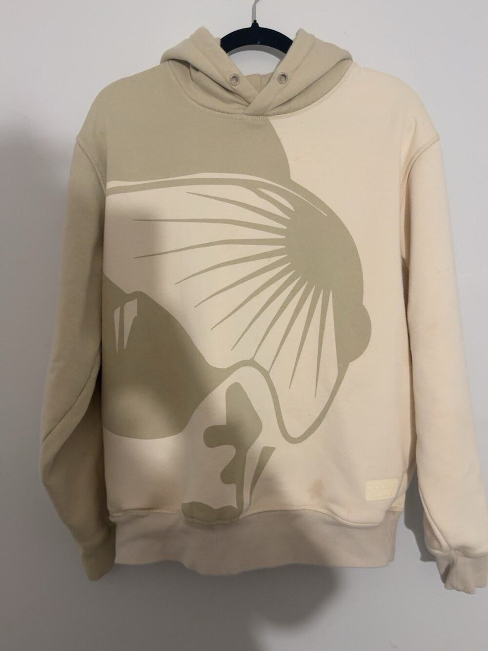 Experts Only Graphic Pullover Hoodie Beige Cream Tonal Oversized Streetwear
